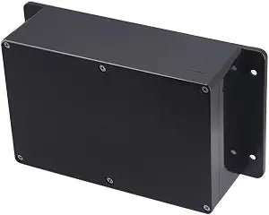 Project Box ABS Plastic Black Electrical Boxes IP65 Waterproof DIY Electronic Junction Box Power Enclosure with Fixed Ear 9.1x5.9x3.4inch (230x150x87 mm)