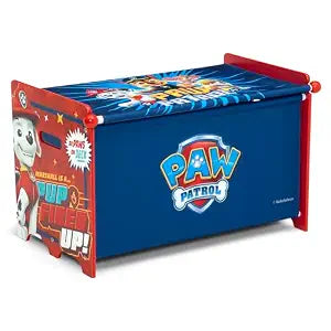 Delta Children PAW Patrol Toy Box Toy Box with Retractable Fabric Top, Blue
