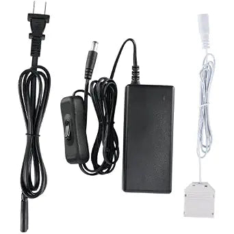 Transformer for Under Cabinet LED Puck Lighting Kit, Hardwired or Wall Plug Power Adapter, 100-240Vac, 12Vdc, 2A, 24Watt