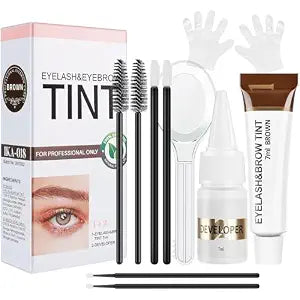 Eyelash and Eyebrow Color Kit 2-in-1, Safe Easy Use & Salon at Home, Wild & Natural Effect for Eyebrows Lashes, Professional Instant Lash Brow Coloring Set 7ml (Brown)