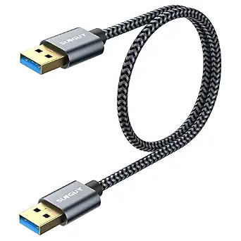 SUNGUY USB 3.0 Cable, 1.5FT USB Type A Male to Type A Male,5Gbps
