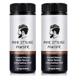 ISUNRISE Hair Styling Powder for Men & Women - Texture Powder - Easy to Apply - Natural Matte Hairstyle - Texturizing and Volumizing - 2 Pc Set, 10g