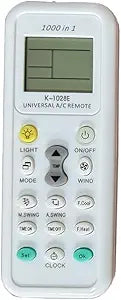 K-1028E Universal Air Conditioner A/C Remote Control,Fit for Haier, Geli,Hitachi, Panasonic, LG, Sharp, Gree, Midea, Bosch, Toshiba, Sanyo,1000+ Grand Style in 1 Air Remote Control