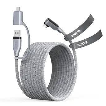 AMVR 16FT VR Link Cable, USB 3.0 Braided with A to C Adapter(Not Charging)