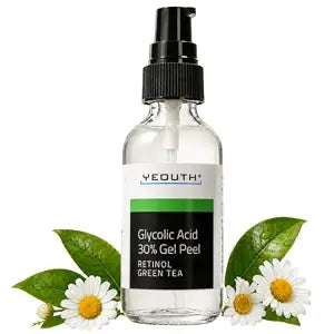 YEOUTH Glycolic Acid Face Peel 30% with Retinol and Green Tea, 2oz