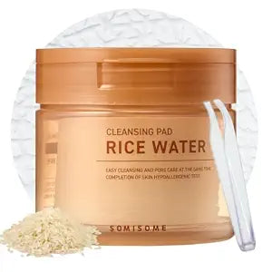 Rice Water Cleansing Pads ï¿½ï¿½ï¿½ï¿½ï¿½ï¿½ï¿½ï¿½ï¿½ Makeup Remover Wipes & Korean Toner Pads with Centella Asiatica, Exfoliating for Blackhead Removal 