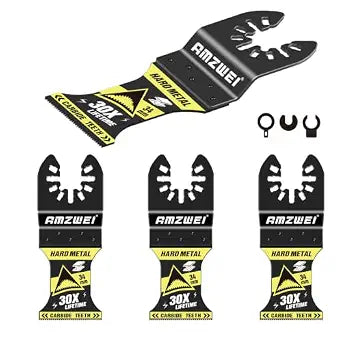 AMZWEI 4PCS Upgraded TiCN Carbide Oscillating Tool Blades
