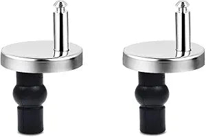 JZK 1 Pair Quick Release Toilet Seat Fixings, Soft Close Toilet Seat Hinges, Stainless Steel, Suitable for 14mm - 16mm Holes, Easy to Install, 2 Pieces