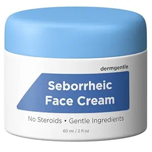 Seborrheic Dermatitis Face Cream for Sensitive Skin - Hydrates & Supports the Skin Barrier with MCT Oil, Squalane - Moisturizing Face, Scalp and Body Cream - No Steroids, Gentle Ingredients