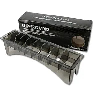 HuGuWdy Clipper Guard Holder，Clipper Holder with 10 Slots Barber Accessories Barber Supplies Professional Organizer Hair Clipper Guards Set Fits for Clipper Guard with Color Coded（1/16"-1"）