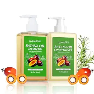 Batana Oil Shampoo and Conditioner Set, Hair loss and Batana Oil for Hair Growth Shampoo, Sulfate-Free for Both Men and Women 10.14 Fl Oz