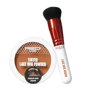 Red by Kiss Lace Wig Brush Tinted Powder Set ï¿½ï¿½ï¿½ Matte Finish, Oil Control, Lightweight, Long-Lasting, Mix & Match Sha