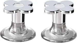 2Pcs Flower Shaped Toilet Tank Button Aid, Plastic Drawer Handle Toilet Tank Button Labor-saving Toilet Press Tool for Bathroom Toilet Tank Cover