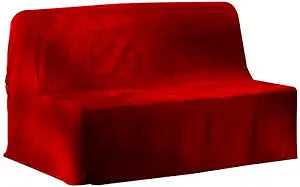 Sofa Cover Designed for IKEA sofabed Lycksele Lovas,Housse Bz,Size 55"/58"X75" (red)
