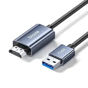 USB 3.0 to HDMI Cable 5Ft, USB A Male to HDMI Male Cable 1080P@60Hz