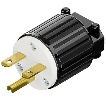 USA 3-Prong Male AC Plug, ETL Nema 6-15P 3 Pole Straight DIY Rewirable, 15A 250V USA 3Pin AC Connector, Nema 6-15P Male US 3Pole Power Plug, Black