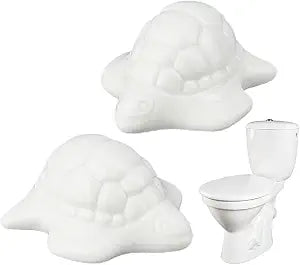 DICOSMETIC 2Pcs Toilet Bolt Covers Porcelain Toilet Screw Cover Caps Sea Turtle Toilets Knob Caps White Cute Ocean Animal Bathroom Decor Toilets Decorative for Home Office Women Men