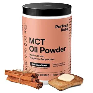 Perfect Keto MCT Oil Supplement Powder, Cinnamon Toast | 30 Servings