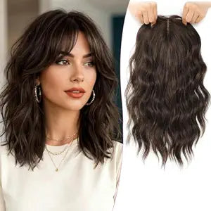 PANEWAY Hair Toppers for Women, 14 Inch Wavy Topper, 6.5" x 6.5" Base