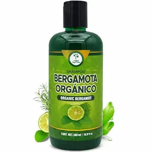 HIGH SUPREME Shampoo organic bergamot (16.9 fl oz) with aloe vera & rosemary SHAMPOO ORGANICO BERGAMOTA con Sabila & Romero Cont. net. 500 ml
