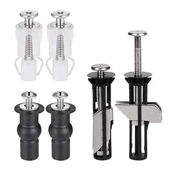 MUU Universal Toilet Seat Bolts and Screws,Quick Release Top Hinge Fixings,Easy to Install- Toilet Seat Replacement Parts Kit (Screws-HH42)