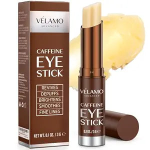Caffeine Under Eye Balm Stick: Caffeine Eye Cream for Dark Circles, Puffiness, Eye Bags & Fine Lines with Bakuchiol & Hyaluronic Acid - Travel Essentials, Portable & Perfect for On-the-go Use, 0.1 OZ