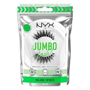 NYX PROFESSIONAL MAKEUP Jumbo Lash! Vegan False Eyelashes, Up to 12HR Wear, Reusable Fake Lashes - Major Spikes