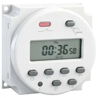 Timer Switch, DC/AC 12V 16Amp, Programmable Timer Time Relay Switch