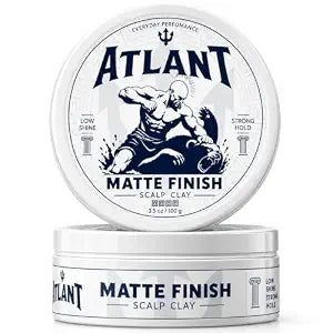 ATLANT SMP Matte Finish Scalp Clay for Bald Men – Anti-Shine Head Balm for a Natural Look – Reduces Oily Scalp & Unwanted Shine – Ideal After Micropigmentation – All-Day Matte Finish