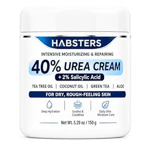 MYLZ Habsters 40% Urea Cream, Daily Moisturizing Body Care for Dry & Rough Skin, 5.29 Oz
