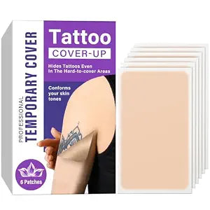 Invisible Tattoo Cover Up Makeup Tape ï¿½ï¿½ï¿½ 6 Pcs Skin Tone Concealer Stickers, Waterproof & Breathable for Scars, Tattoos, and Skin Imperfe