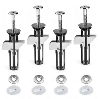2027 New Toilet Seat Bolt,Heavy Duty Toilet Seat Fastener Bolt Kit Waterproof Stainless Steel Toilet Seat Screw Replacement Kit,Extra Long Downlock Nuts Rubber Washers Gaskets,Easy to Install