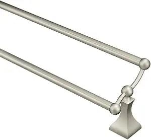 Moen DN8322BN Retreat 24-Inch Wall Mount Bathroom Double Towel Bar, Brushed Nickel