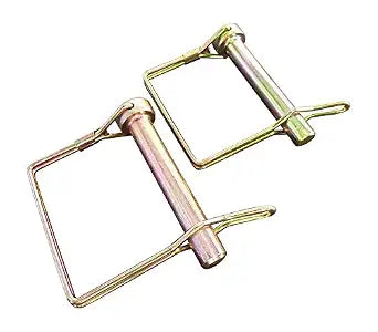 Tech Team #00847, Double Wire Lock Pin 3/8 Dia. x 2 Long, Square, Tabbed, Hitch Pins, PTO Pins, Quick-Release, Can Replace a Clevis and Cotter Pin, 2 pcs
