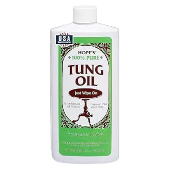 Hope's 100% Pure Tung Oil, Food Safe Wood Finish, 16 Fl Oz