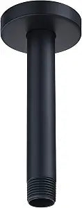 RP61058-BL Replacement for 6 inches Anti-leakage Ceiling Wall Mounted Shower Arm and Flanged for American Standard, Matte Black