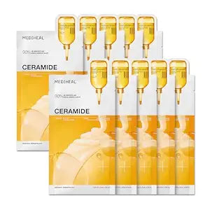 MEDIHEAL Ceramide Essential Face Sheet Mask, Moisture Barrier (10ea)