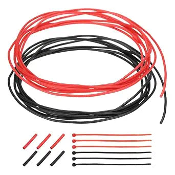 MECCANIXITY 30 Gauge Silicone Electrical Wire Cable, 30 AWG 10ft Black and 10ft Red Electrical Wires High Temp 600V 200C Flexible Stranded Tinned Copper Wires Automotive Cable with Accessories