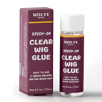 Waterproof Clear Lace Glue, Sweat & Swim Proof Strong Hold for Wigs & Hair Systems| String-Free, 2-Week Wear (15 ml | 0.5 Oz)