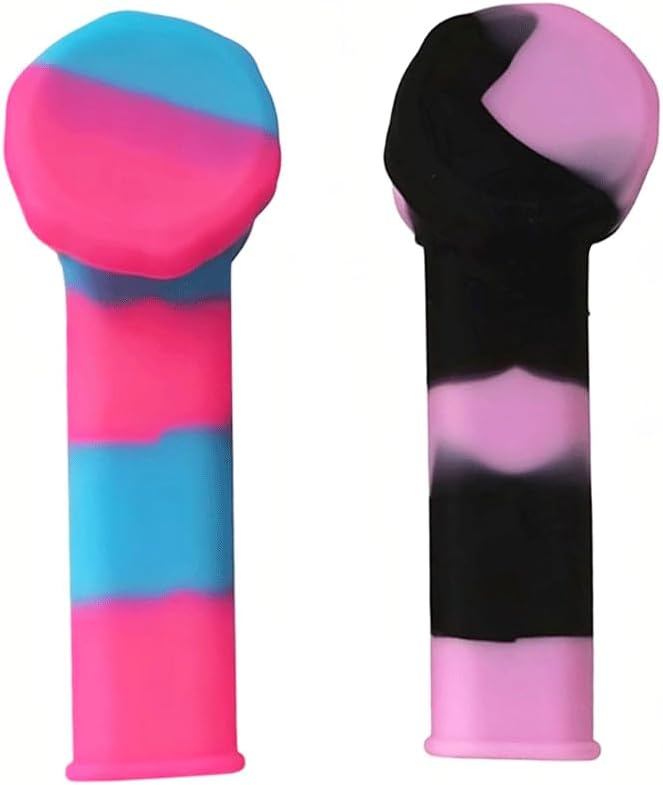 2 Pack Silicone Tube Accessories Set Unbreakable, Heat-Resistant, Easy to Clean, Compact for Travel & Daily Use (Multicolor)