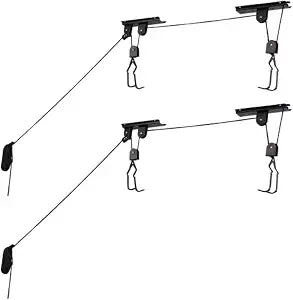 RAD Sportz Bicycle Hoist 2-Pack Quality Garage Storage Bike Lift with 100 lb Capacity Even Works as Ladder Lift Premium Quality