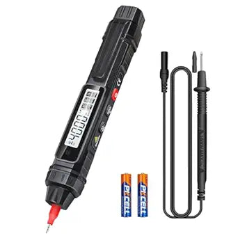 Pen Type Digital Multimeter Voltage Tester NCV Non-Contact Meter 600V Voltmeter, with LCD Backlit Display, Measure AC DC Voltage Resistance Diode Continuity for Electrician Tools