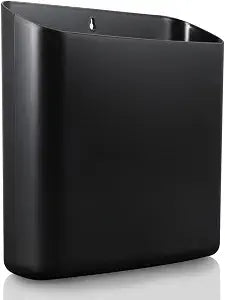 Picowe Magnetic Laundry Storage, Large Lint Holder Bin for Laundry Room, Space-Saving Trash Container Hanging on Dryer, Washer or Wall Mount Trash Bin (Black)