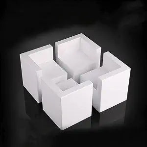 Mysummer Set of 4 Bed Risers White Furniture Risers Heavy Duty Lifts Height 2", Solid Natural Wood Risers for Bed, Furniture, Table, Sofa,Chair Risers Furniture Legs