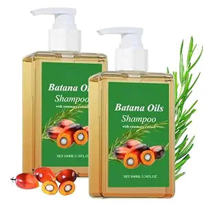 2Pcs Batana Oil Shampoo, Rosemary Oil Shampoo, 100% Batana Oil with Rosemary Extract, Shampoos De Batana Para La Caida Del Cabello, Nourishes and Regenerates for Hair Growth, Suitable for Men & Women