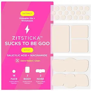 ZitSticka Large Pimple Patches for Face and Body, Multiple-sizes, 9 Count