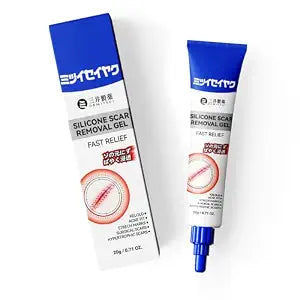 DRMITSUI Silicone Scar Gel for Old and New Scars, Scar Treatment for Acne Surgical Burn and Stretch Marks, Medical Grade Silicone Scar Gel, Fast Absorbing, 20g 0.71oz (Pack of 1)
