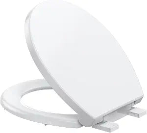 Round Toilet Seat Cover  17" Toilet Seats Full Flat Toilet Seat Cover with Quick Release, All-White | Ideal for Toilet Seat Round Applications, Premium Toilet Seat Design