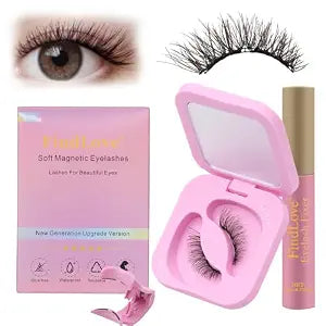 Dark Brown Soft Magnetic Lashes Natural Look Glue Free Waterproof Reusable
