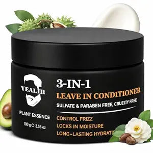 YEALIR Leave In Conditioner for Men, Frizz Control Hair Moisturizer, 3.53oz